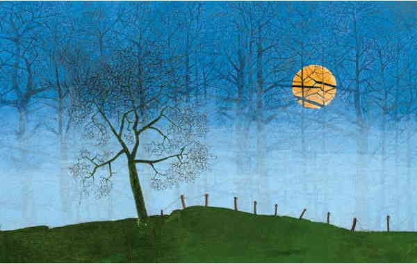 Illustration zu 'Der Mond ist aufgegangen' von Frank Walka