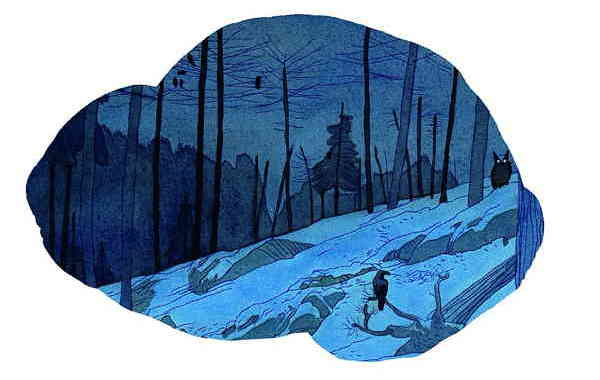 Illustration zu 'Zwei kleine Wölfe' von Markus Lefrançois