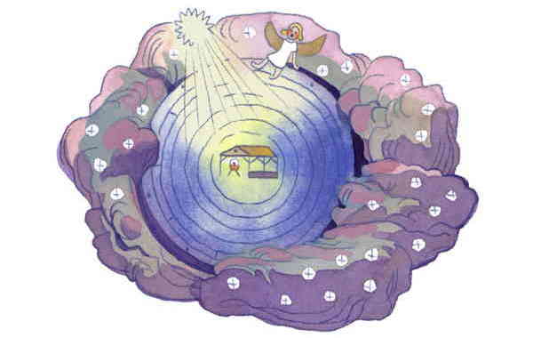 Illustration zu 'Nun kommt all zum Kinde / Venite, adoriamo' von Markus Lefrancois