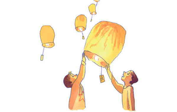 Illustration zu 'Wünsche schicken wir wie Sterne zum Himmel' von Markus Lefrancois