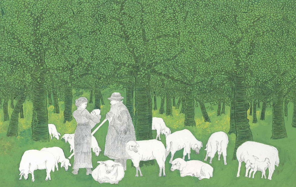 Illustration zu »Schlaf, Kindlein, schlaf« von Frank Walka