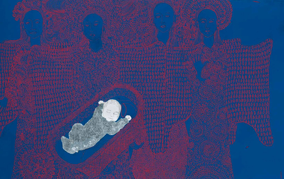 Illustration zu »Abends, will ich schlafen gehen« von Frank Walka