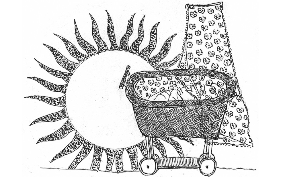 Illustration zu »Zwei feine Stieflein hab ich an« von Frank Walka