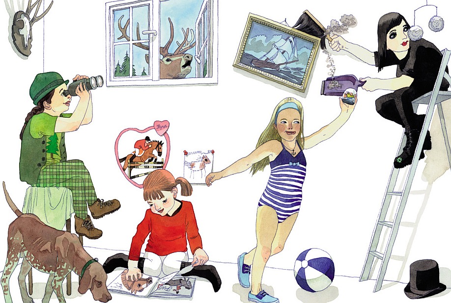 Illustration zu »Grün, grün, grün sind alle meine Kleider« von Markus Lefrançois