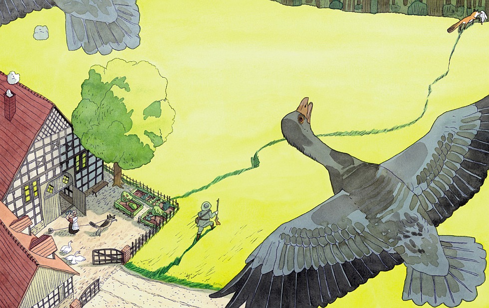 Illustration zu »Fuchs, du hast die Gans gestohlen« von Markus Lefrançois