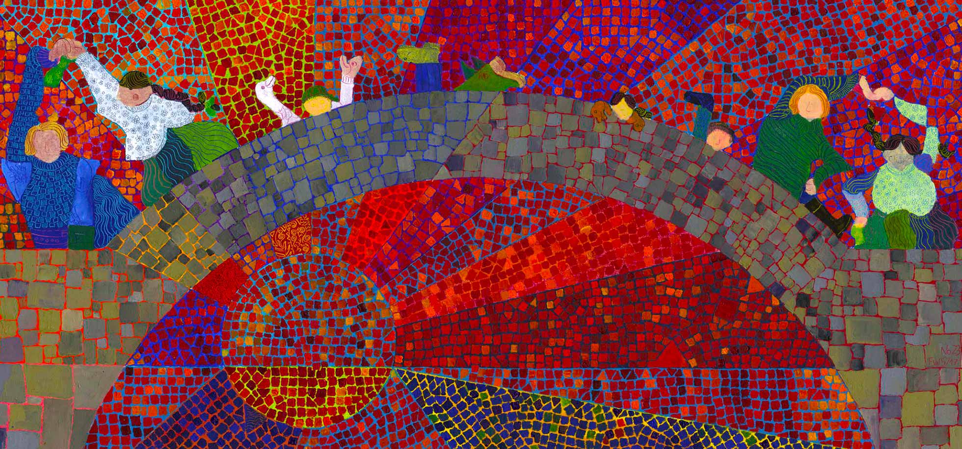 Illustration zu »Sur le pont d'Avignon« von Frank Walka