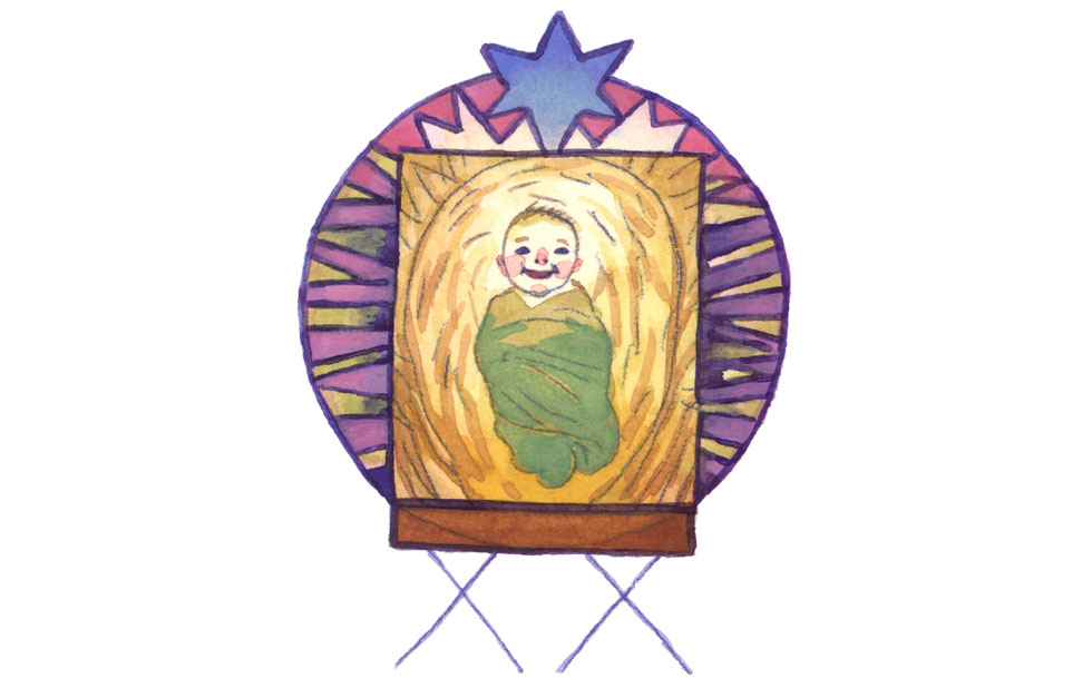 Illustration zu »Auf Heu und Stroh / Entre le boeuf« von Markus Lefrancois