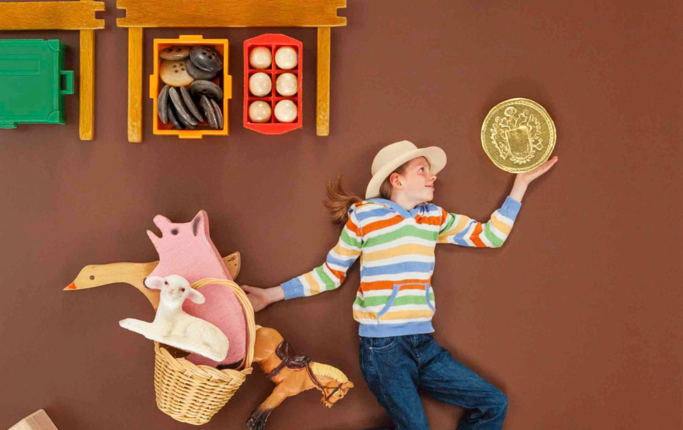 Illustration zu »Én elmentem a vásárba félpénzzel / Ich ging auf den Markt, 'nen Groschen in der Hand« von Jan von Holleben