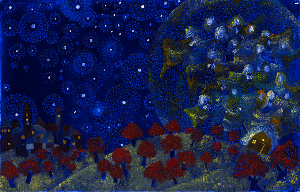 Illustration zu »Hark! the herald angels sing« von Frank Walka