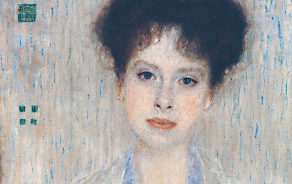 Illustration zu »My love is like a red, red rose« von Gustav Klimt