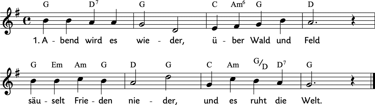 Noten 'Abend wird es wieder'