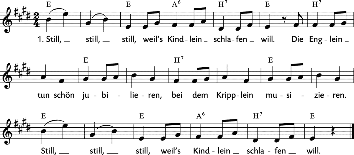 Noten 'Still, still, still, weil's Kindlein schlafen will'