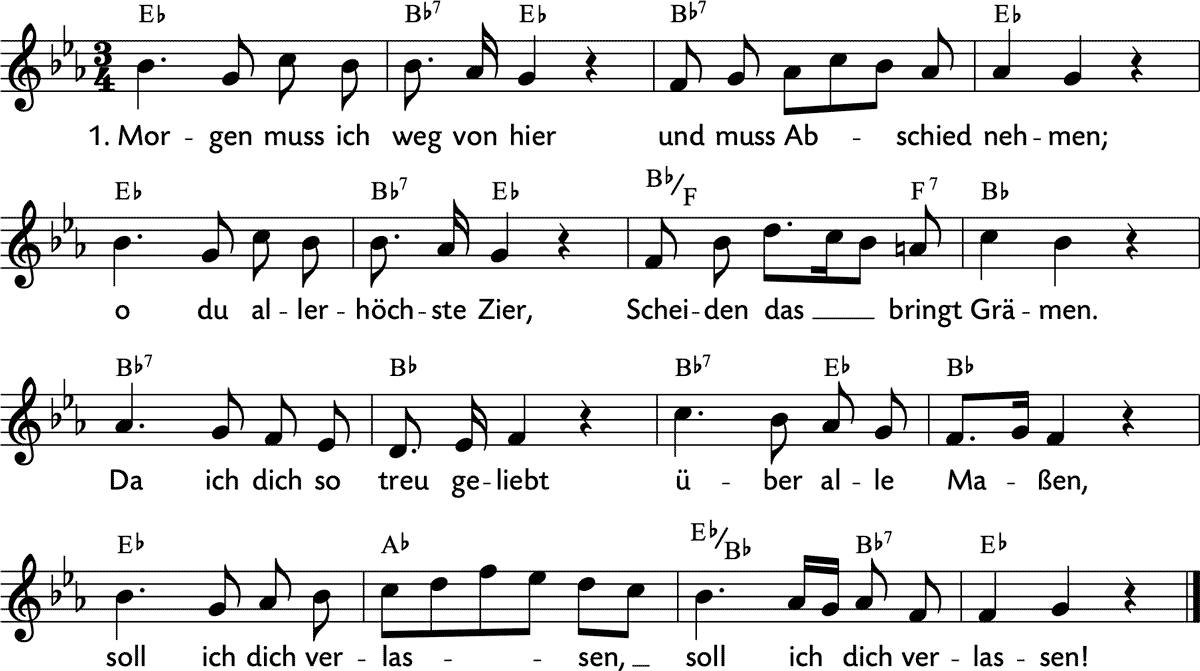 Noten 'Morgen muss ich weg von hier'