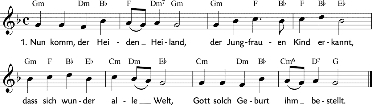 Noten 'Nun komm, der Heiden Heiland'
