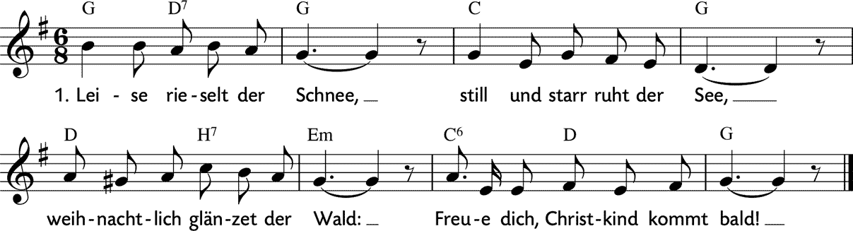 Noten 'Leise rieselt der Schnee'