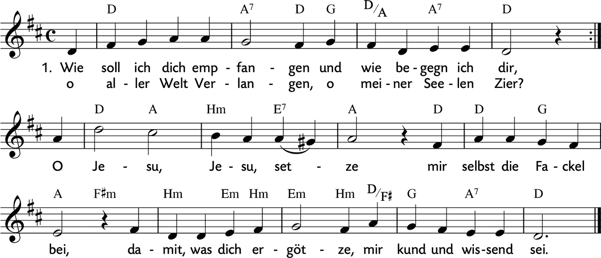 Noten 'Wie soll ich dich empfangen'