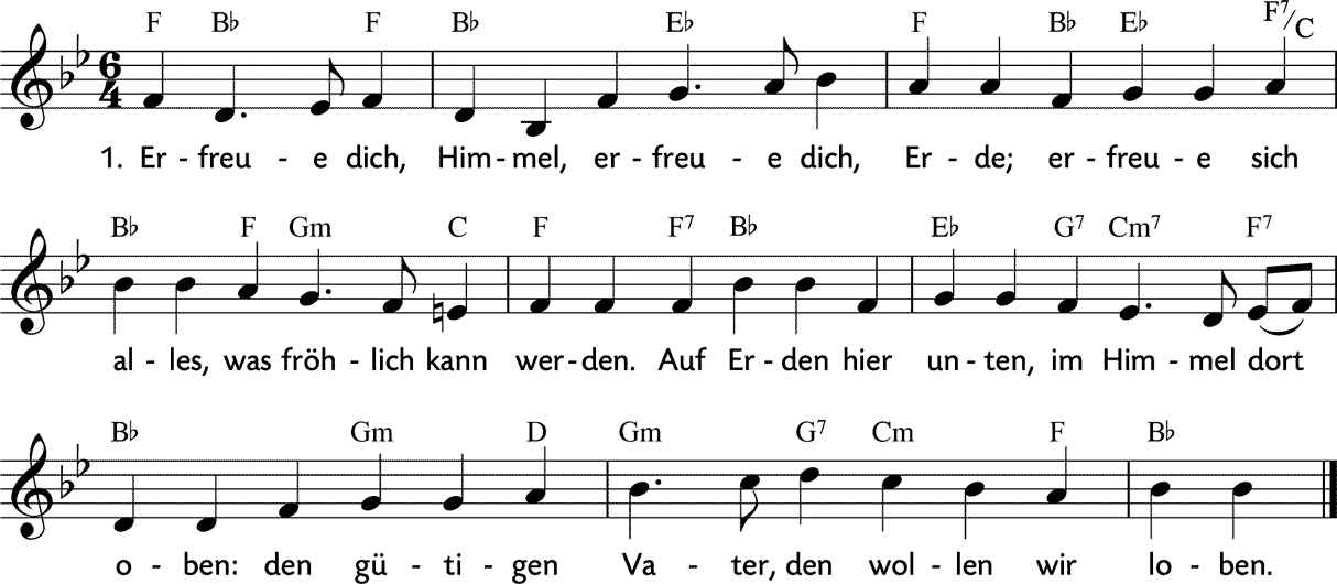 Noten 'Erfreue dich, Himmel'