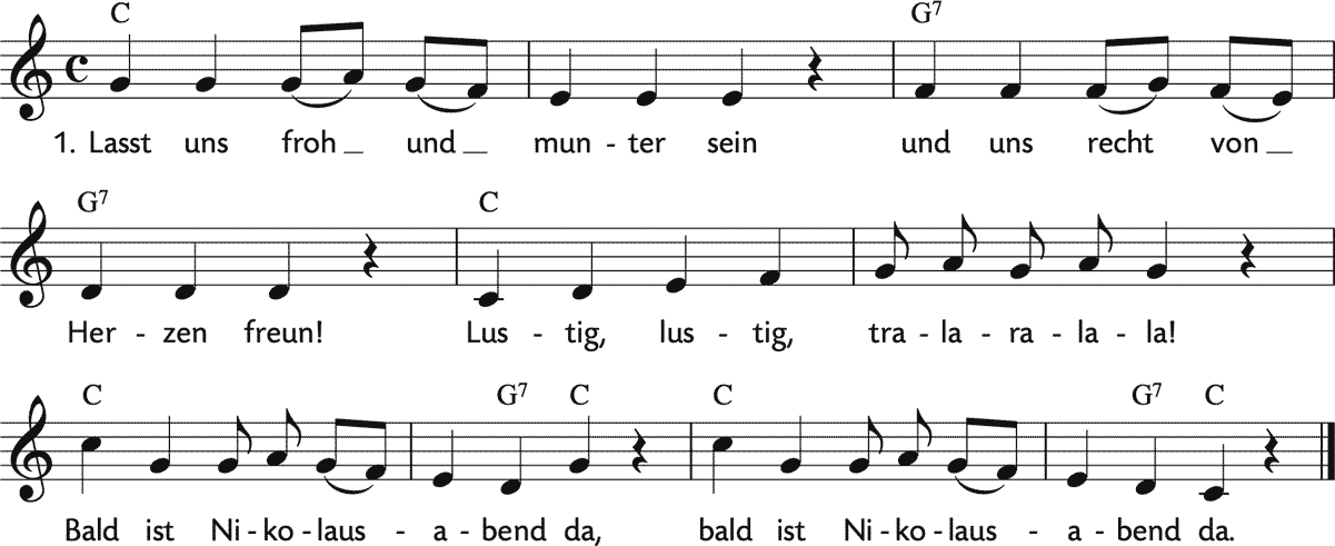 Noten 'Lasst uns froh und munter sein'