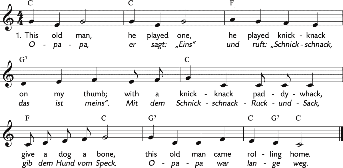 Noten 'This old man / Opapa'