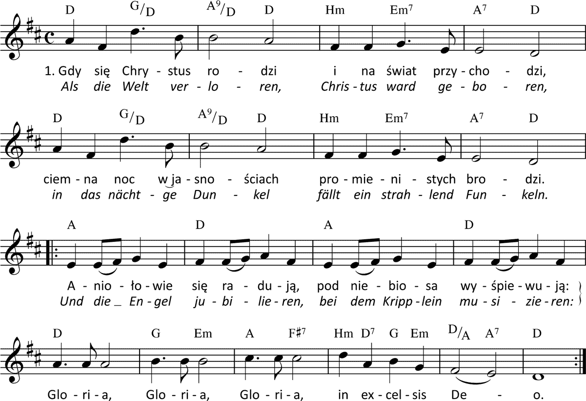 Noten 'Gdy sie Chrystus rodzi'