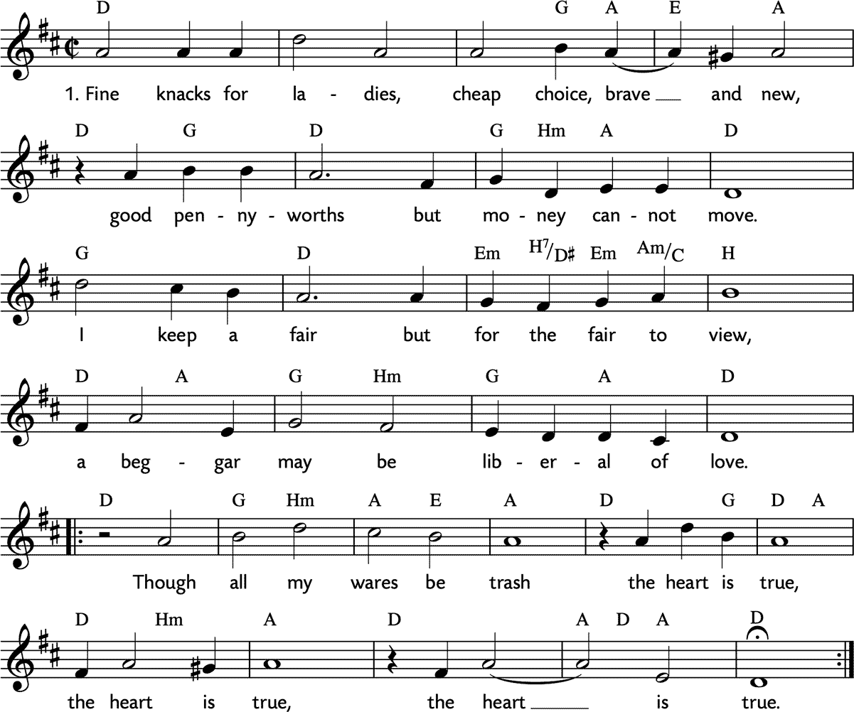 Noten 'Fine knacks for ladies'