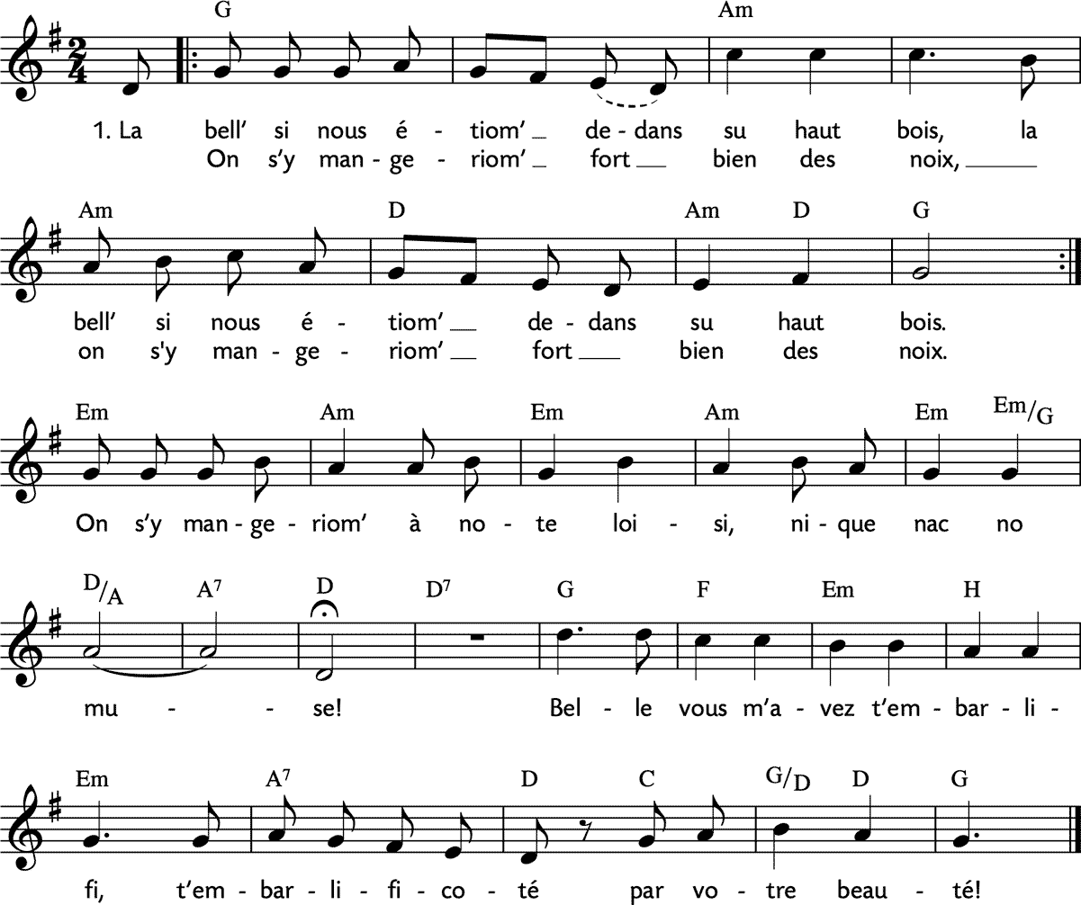 Noten 'Nique nac no muse'